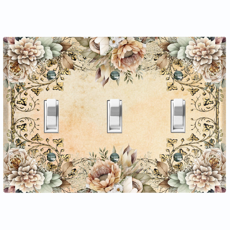 Landscape & Nature 3 - Gang Toggle Light Switch Standard Wall Plate