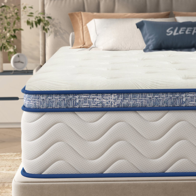 Hybrid Mattress With Individually Pocketed Innerspring, Medium Firm, Ensuring Comfort And Support For A Restful Sleep, 10"