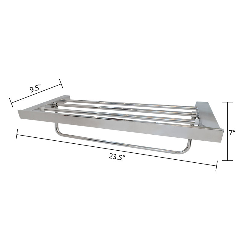Tablette / support à serviettes mural en acier inoxydable T304 de Boens Suède, Chrome