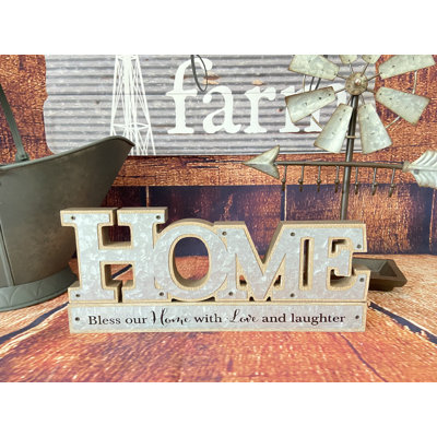 Home Barnwood Cutout Tabletop w/Tin Overlay