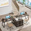 L-Shaped Metal Base Computer Desk-837402323