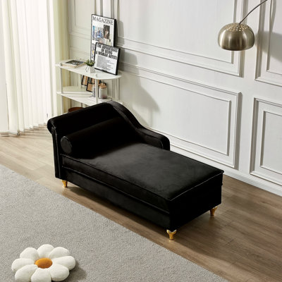 Chaise longue moderne avec revêtement en velours