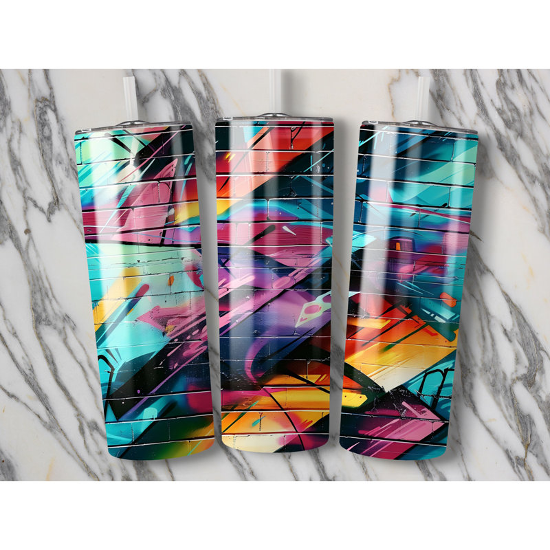 Choose Handmade Tumblers 591ml Vacuum Insulated Stainless Steel (18/8) Travel Tumbler with Straw