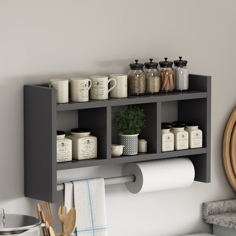 Locelso Floating Shelf, Grey
