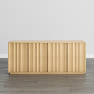 63''W Modern Fluted Sideboard with Adjustable Shelves