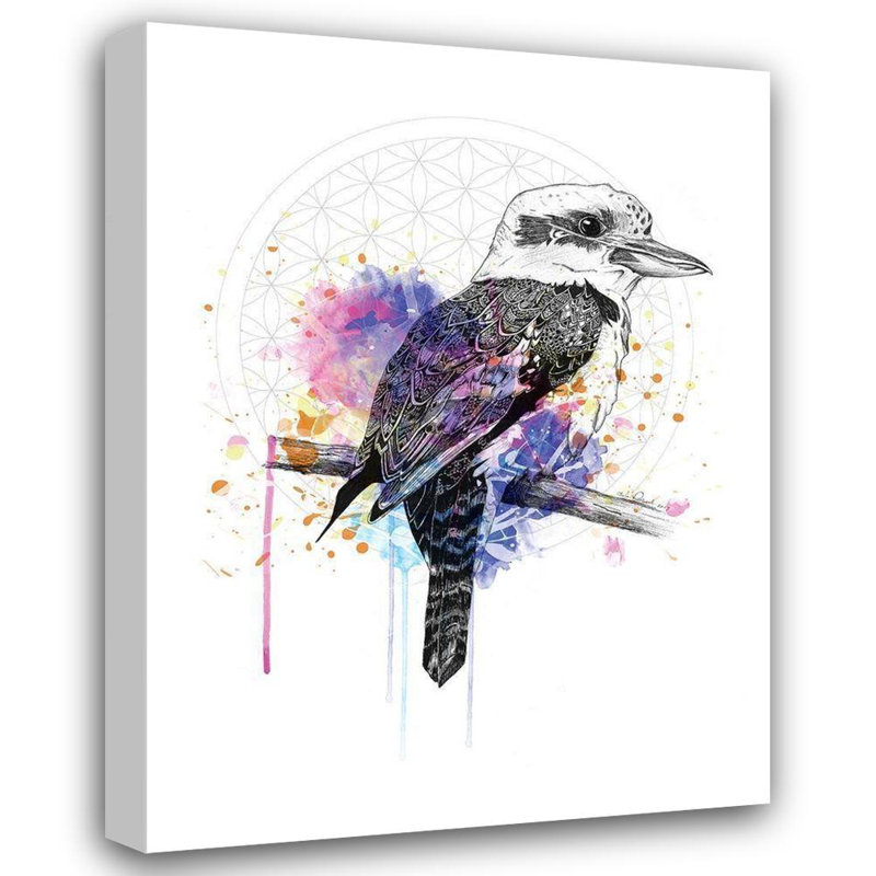 «Dakota Fields Roberts, Karin Gallery», art sur toile tendue: Kookaburra, H 36 po x l 28 po