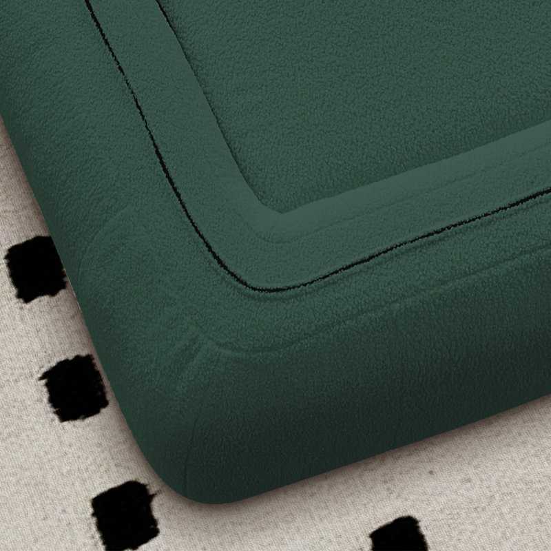 3-in-1 Upholstered Convertible Foldable Sleeper Sofa Bed, Green