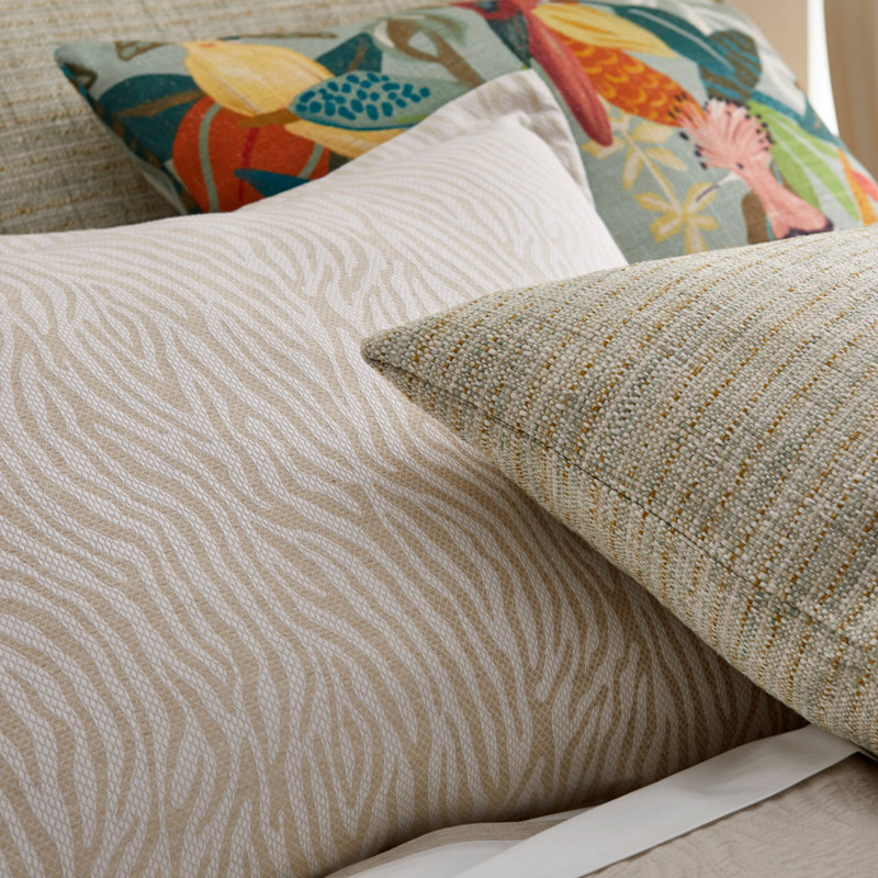 Paradise Pillow Wheat Cotton and Linen, Rectangle 20"H x 36"W