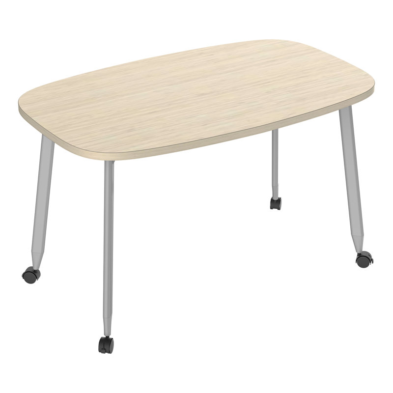 Table rectangulaire mobile et mobile - Espace de travail créatif polyvalent, Beige