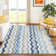 Machine Washable Indoor/Outdoor Bourkelands ACN2342 Stripes Rug