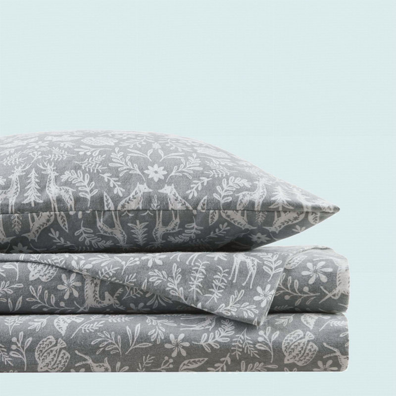 Ensemble de draps 4 pièces Sauge, Couvre-lit double + 3 pièces supplémentaires