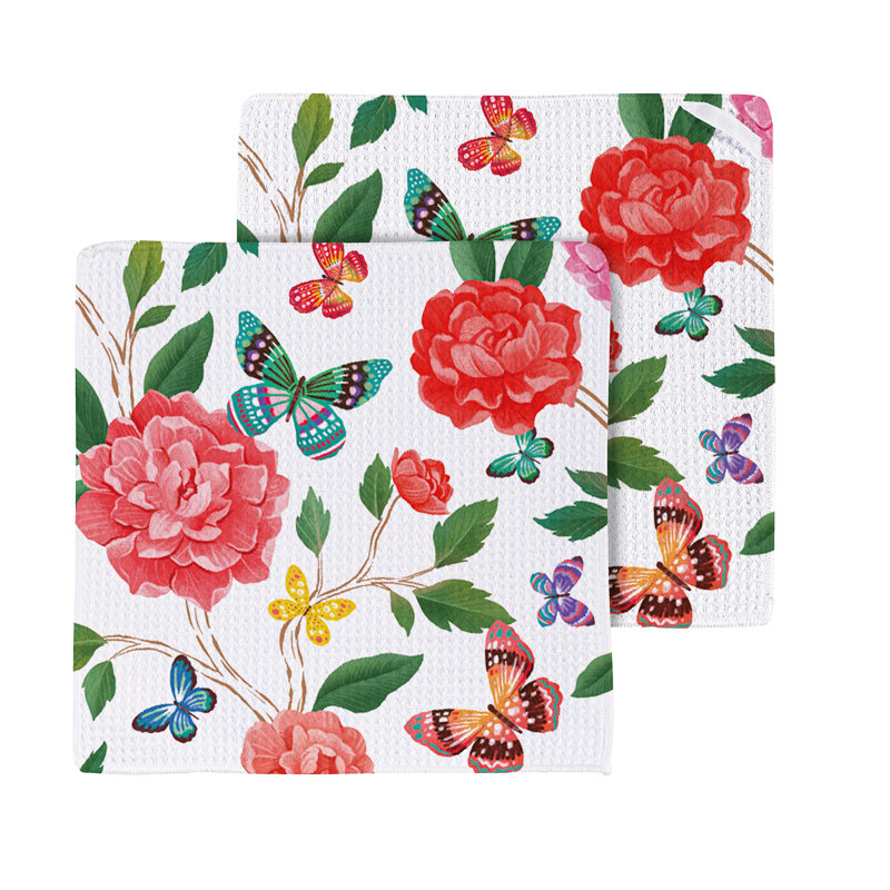 Butterfly Toile Quick Dry Dish Cloth