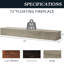 72" Home Good Decoration - Rustic Wood Grey & Floating Shelf