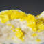 Soufre sur aragonite de la province d'Agrigente, Sicile, Italie