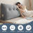 Oversized Chenille Bed Reading Pillow With Triangular Support & Side Pockets-124001993-124001991
