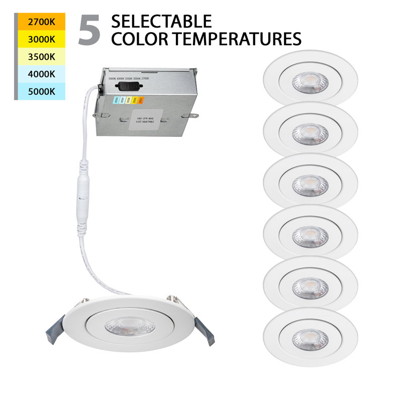 Lotos 4.75 Ultra Slim Selectable Remodel IC LED Canless Recessed Lighting Kit