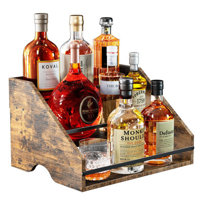 ScanMod Design Liquor Bottle Display Shelf, Step Countertop