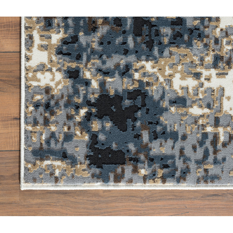 Tapis beige / brun Abeyta, Rectangle 6 pi x 9 pi