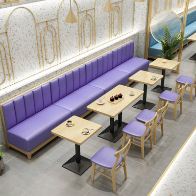 Banc rembourré en similicuir Simple Leisure Cafe