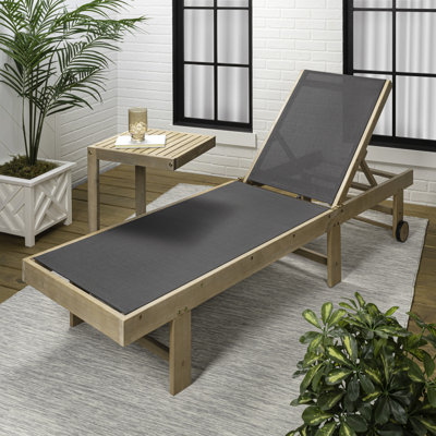 Ensemble de chaise longue et de table d'appoint 2 pièces Trabuco Modern