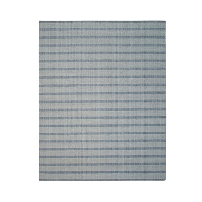 Tapis contemporain gris / gris en laine noué à la main