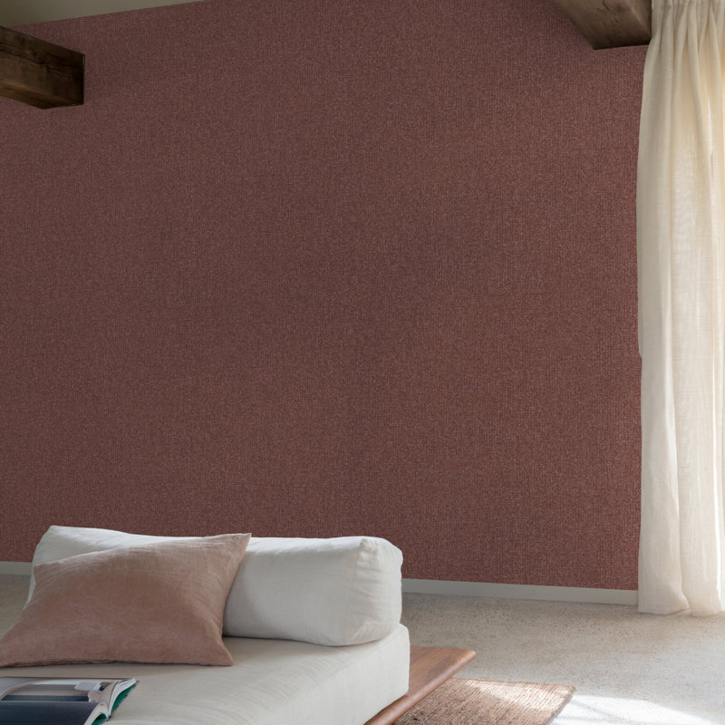 Surfaces Collection Stone Texture Wallpaper Roll, Red