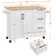 53'' Wide Rolling Kitchen Cart with Solid Wood Top