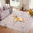  Washable Area Rug, Boho Floral Soft Rugs for Living Room, Non Slip Low Pile Carpet for Bedroom, Dining Room, Nursery, Hallway, Pink-1093603383