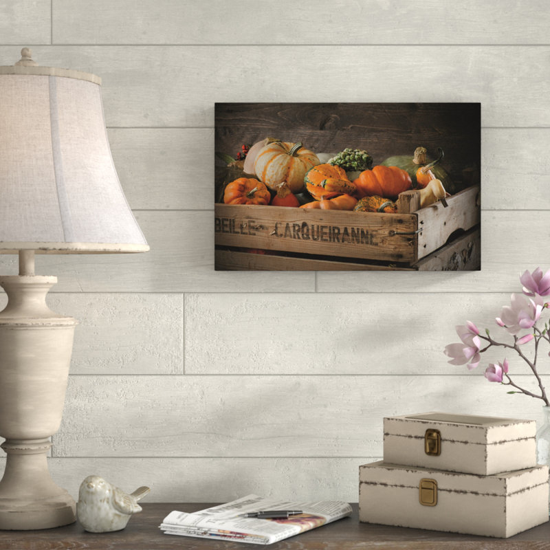 « the choice of pumpkin' », reproduction de photo sur toile tendue, H 12 po x l 19 po x P 2 po