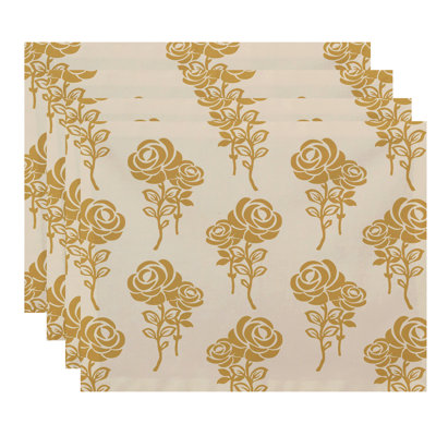 Slezak Polyester Floral Rectangle Placemat