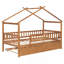 Lit simple en bois avec lit gigogne, conception fantaisiste pour enfants, spacieux et durable-129862274-129862275