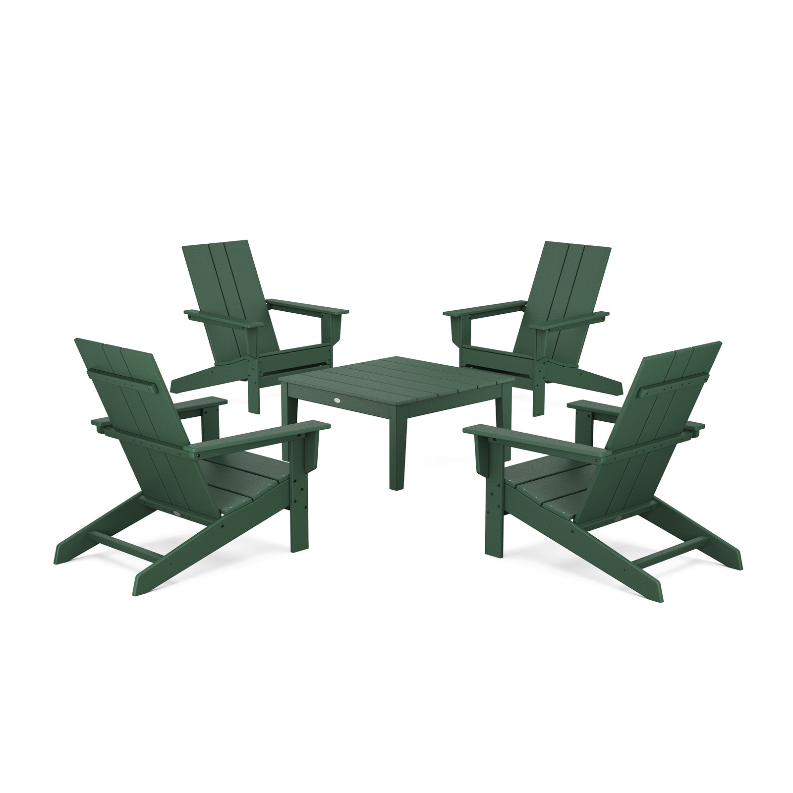 5 Piece Multiple Chairs Seating Group, Green