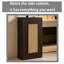 Armoire de rangement latérale escamotable de 7,87 po de diamètre avec rangement industriel en osier pour espaces étroits et petits espaces-131663047