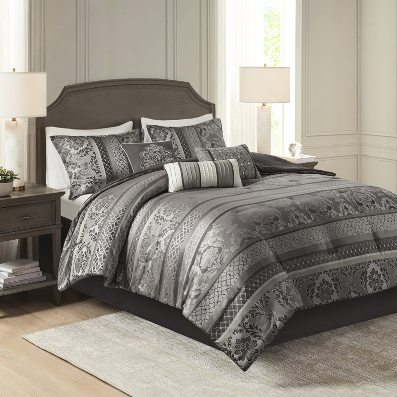 Édredon de luxe gris 7 pièces, Gris