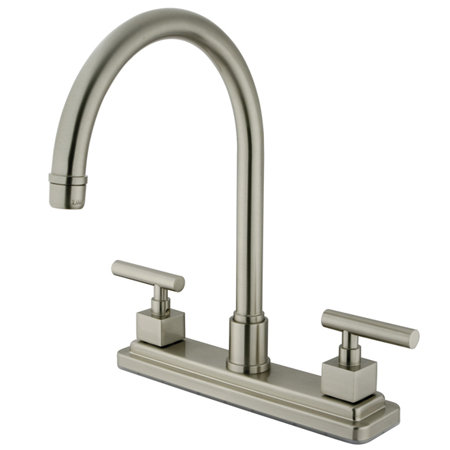 Rio Double Handle Kitchen Faucet, Satin Nickel