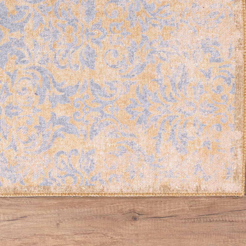 Tapis luxueux lavable à la machine, 4,9 x 7,5 pieds, 100% polyester, 1850 g / m², hauteur des poils: 0,2 pouce | Envers écologique en polyester recyclé | Parfait pour le salon et la chambre à coucher, conception douce et durable