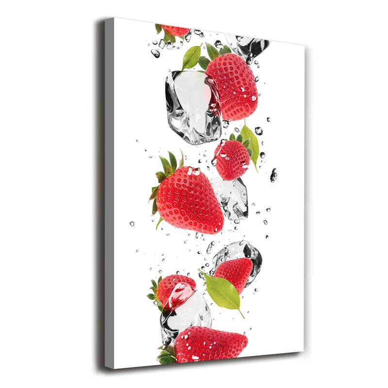 strawberries 1 Piece Wrapped Canvas Wall Art