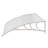 40*32 In Household Application Door and Window Rain Cover Eaves Transparent Board and White Holder with Rain, Snow and UV Protection Door Canopy-122482440-122482437