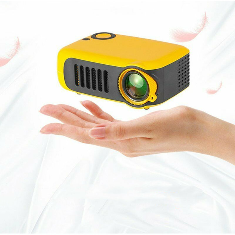 Bruce&Shark Home Theatre Projector 800 Lumens Portable Projector with Remote Included, Yellow