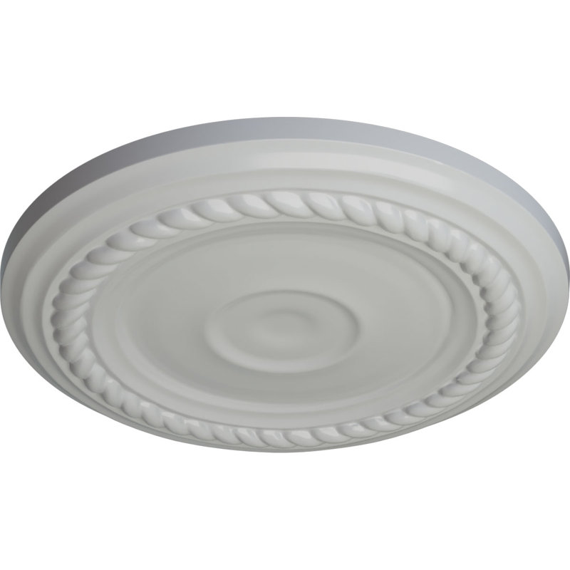 Médaillon de plafond H 7,875 po x l 7,875 po Alexandria, Givré