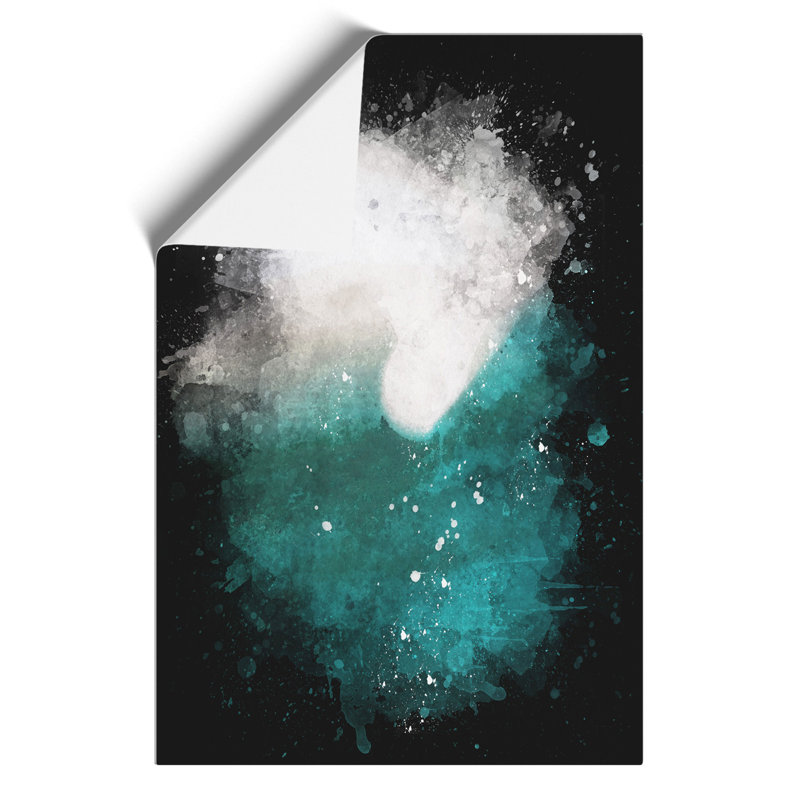 Beach and Ocean in Fenfushi Maldives Paint Splash - Frameless Print, 42cm H x 30cm W x 0.1cm D