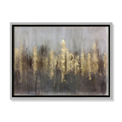 Golden Forrests Golden Forests - Floater Frame Painting Print on Canvas