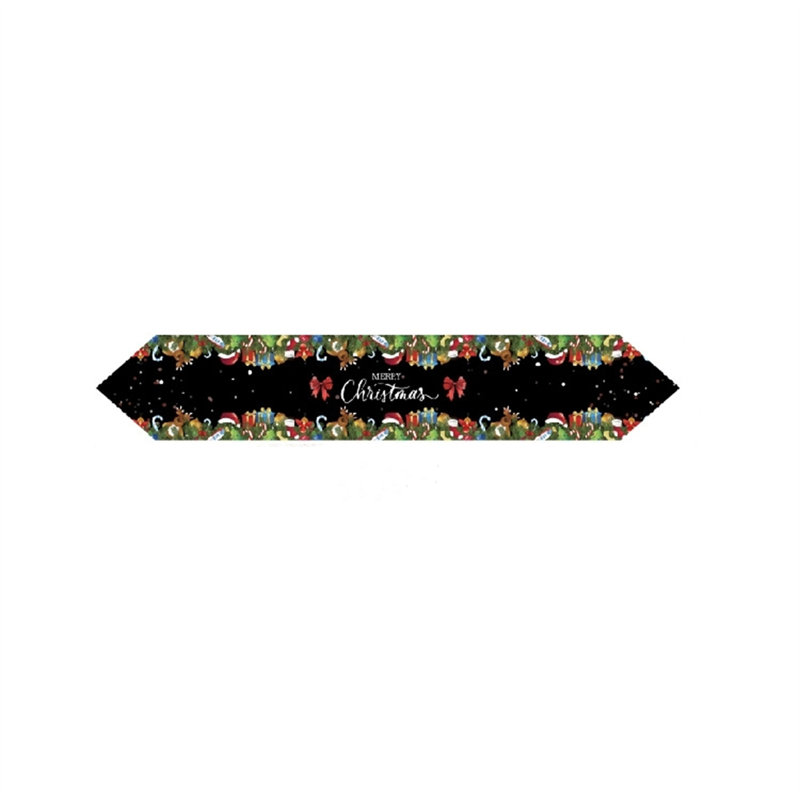 71"X12" Christmas Table Runner Style 03 Black