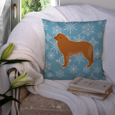 Coussin intérieur/extérieur en flocons d’hiver