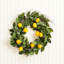 24" Artificial Green and Yellow Salal Leaf Lemon Wreath