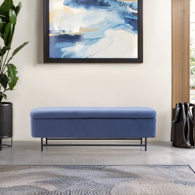 Atiksh Fabric Upholstered Storage Bedroom Bench