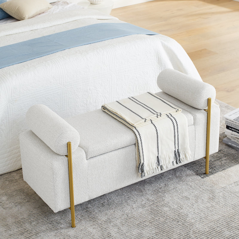 Repose-pieds, Velours blanc