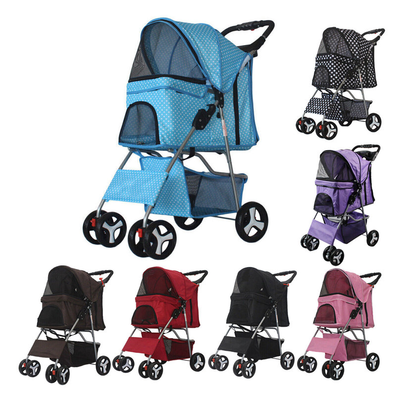 Foldable Pet Jogger Stroller, Black