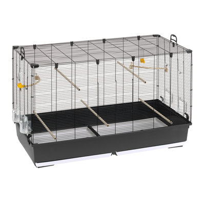 75 cm Iron and Plastic Top Floor Bird Cage with Wheels with Stand with Perch with Tray