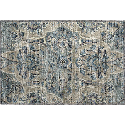 Premium Machine Washable Alliah AMF95 Blue Rug